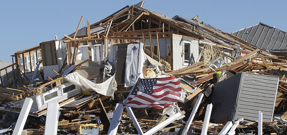 The rubble in Mexico Beach, Fla., on Friday, Oct. 12, 2018, two days after a Category 4 Hurricane Michael devastated the small coastal town just outside Panama City, Fla. (Pedro Portal/Miami Herald vi ...