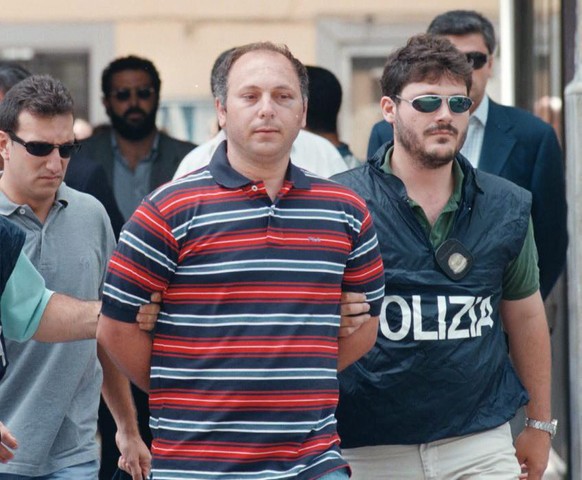 Gapsare Spatuzza bei seiner Verhaftung in Paleromo 1997.