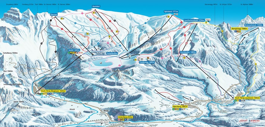 Pistenplan Hoch-Ybrig