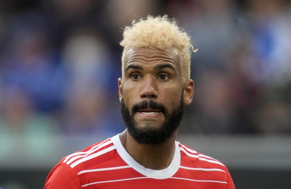 Bayern&#039;s Eric Maxim Choupo-Moting looks out during a German Bundesliga soccer match between TSG 1899 Hoffenheim and Bayern Munich in Sinsheim, Germany, Saturday, Oct. 22, 2022. (AP Photo/Michael  ...