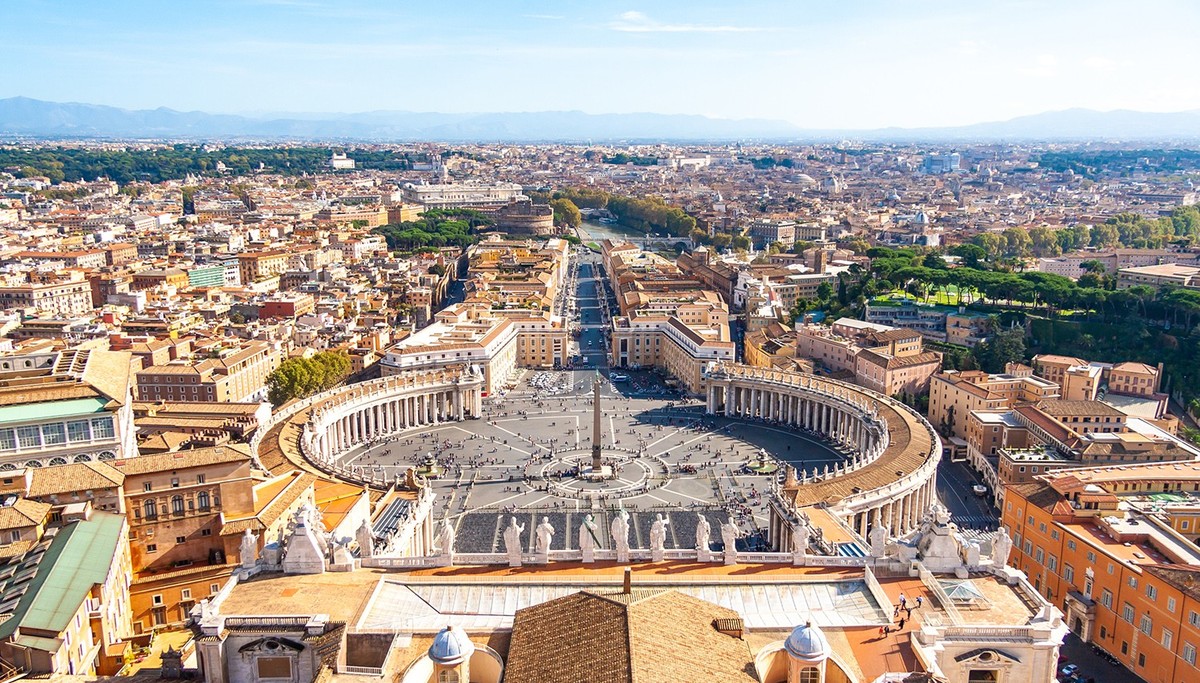 View from the Cupola of St Peter's Basilica in the Vatican