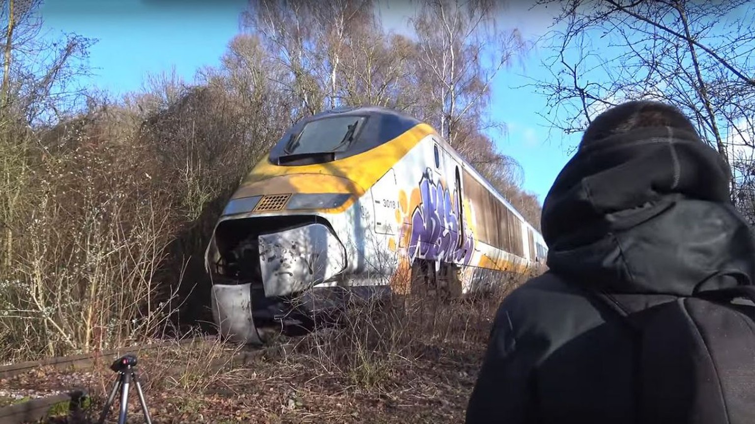 Verlassener Eurostar bei Valenciennes