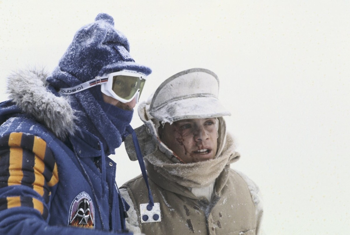 Mark Hamill and Irvin Kershner in Star Wars: Episode V - Das Imperium schlägt zurück (1980)
