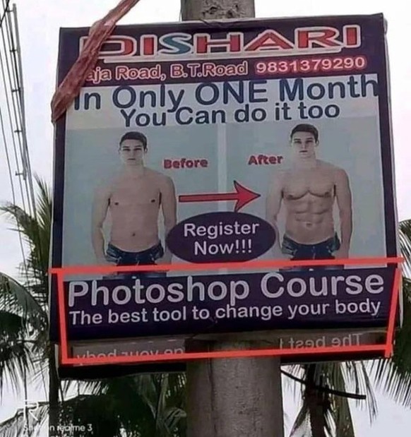 «In nur einem Monat kannst auch du das schaffen! Photoshop-Kurs. Das beste Tool, um deinen Körper zu verändern.»