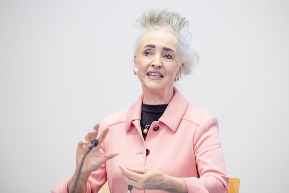 Regierungsraetin Carmen Walker Spaeh spricht.waehrend einer Medienkonferenz zu "Arbeit und Gesundheit im Wandel" am Dienstag, 3. Juni 2025 in Zuerich. Die Zuercherinnen und Zuercher fallen z ...