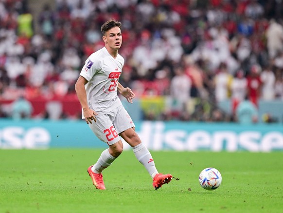 FUSSBALL WM 2022 Achtelfinale Portugal - Schweiz 06.12.2022 Ardon Jashari Schweiz *** FOOTBALL World Cup 2022 Round of 16 Portugal Switzerland 06 12 2022 Ardon Jashari Switzerland