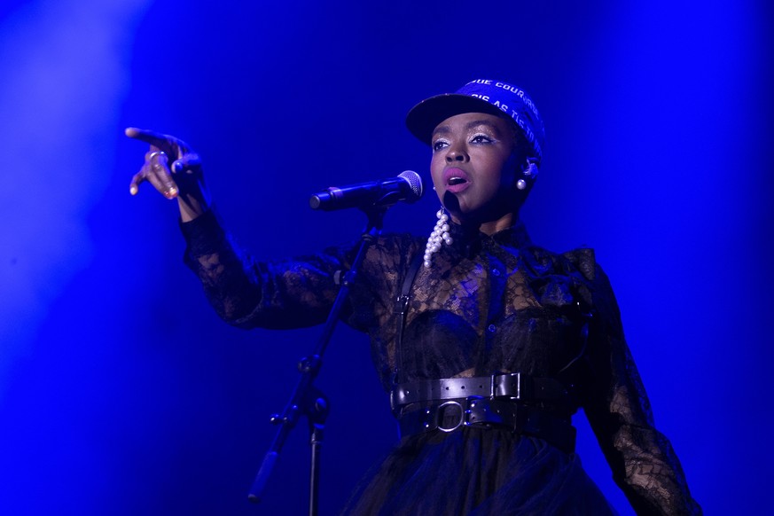 epa07728285 US singer Ms. Lauryn Hill performs on the main stage during the 36th edition of the Gurten music open air festival in Bern, Switzerland, 19 July 2019. The open air music festival runs from ...