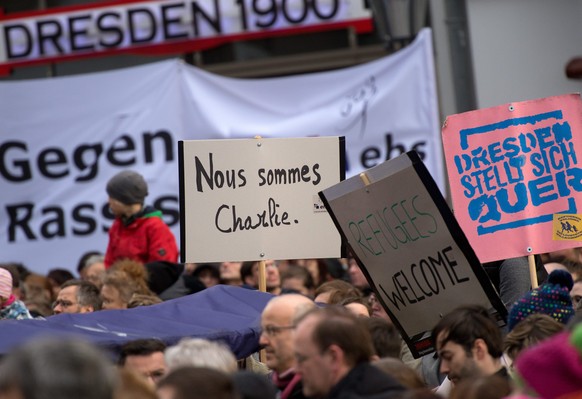 Die Demonstration stand auch im Zeichen der Terror-Attacken in Paris diese Woche.&nbsp;