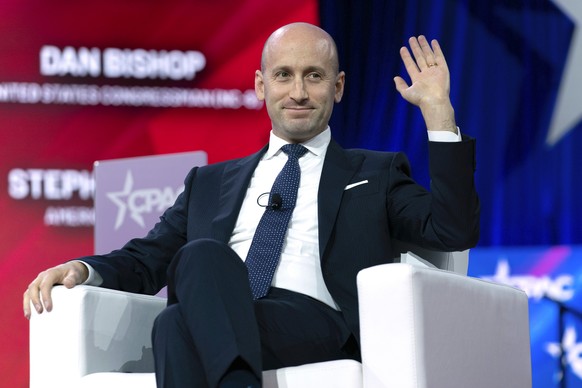 Stephen Miller speaks during the Conservative Political Action Conference, CPAC 2024, at the National Harbor in Oxon Hill, Md., Friday , Feb. 23, 2024. (AP Photo/Jose Luis Magana)
Stephen Miller