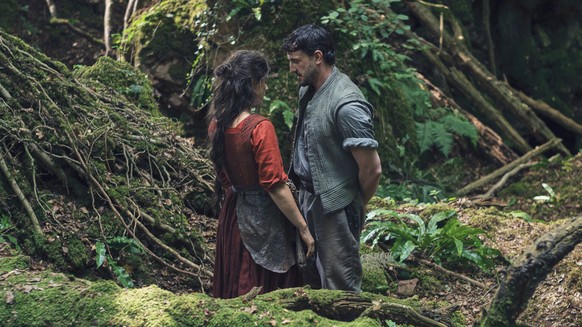 This image released by Focus Features shows Jessie Buckley, left, and Paul Mescal in a scene from "Hamnet." (Agata Grzybowska/Focus Features via AP)
Film Review - Hamnet