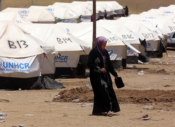 Flüchtlingslager in der autonomen Region Kurdistan im Irak. Hierhin flüchteten letzte Woche mehr als eine halbe Million Iraker.&nbsp;