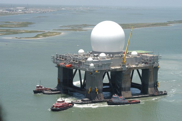 Gigantische Radarplattform: Das&nbsp;Sea-Based X-Band Radar (SBX).&nbsp;