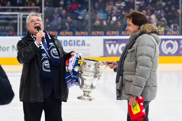 Da haben sich zwei gefunden: Ambri-Präsident Filippo Lombardi und sein Pendant beim FC Sion, Christian Constantin.