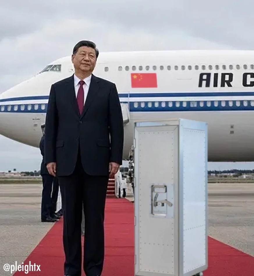 Xi besucht Trump Meme (2026).
