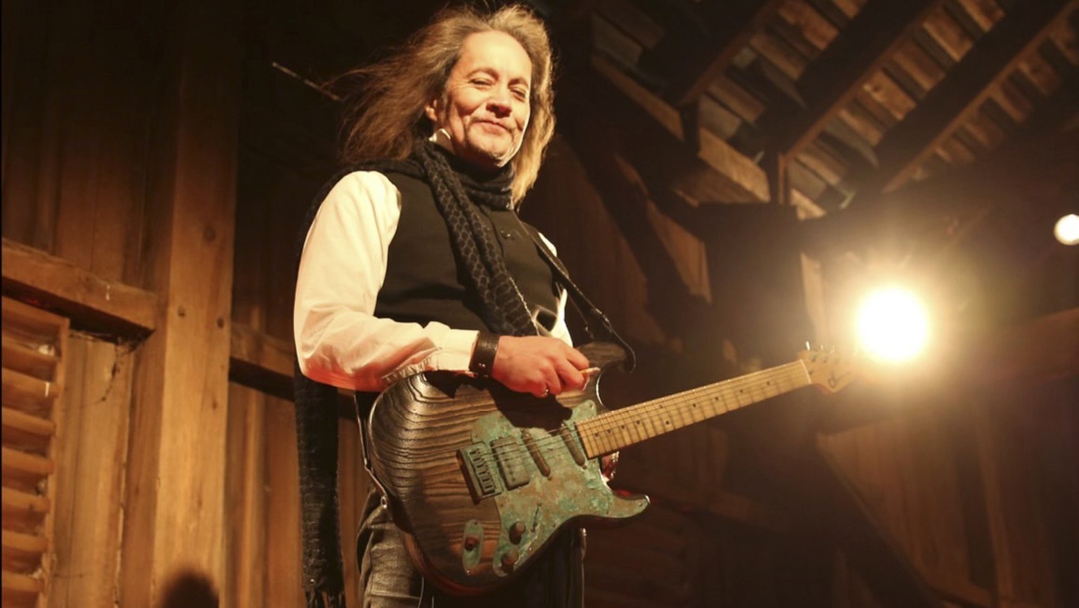 This photo provided by Joe Gorelick for Joe Gorelick Design, LTD, shows guitarist Jake E. Lee. (Joe Gorelick for Joe Gorelick Design, LTD via AP)
Jake E. Lee