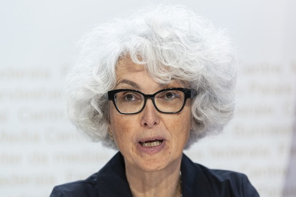Katrin Schneeberger, neue Direktorin des Bundesamts fu?r Umwelt (BAFU), stellt sich den Medien vor, am Donnerstag, 27. Mai 2020, in Bern. (KEYSTONE/Peter Schneider)