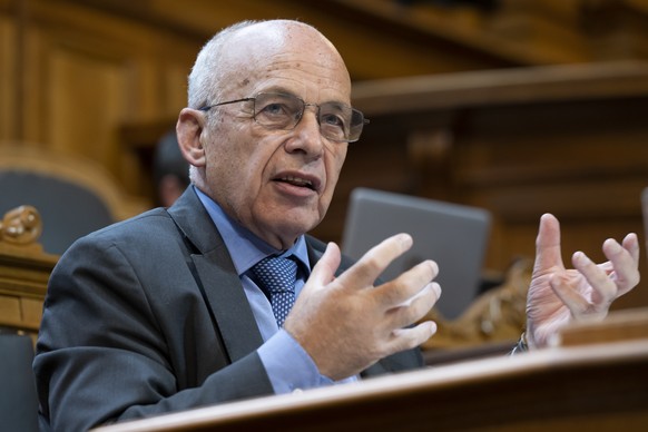 Bundesrat Ueli Maurer spricht waehrend der Herbstsession der Eidgenoessischen Raete, am Mittwoch, 28. September 2022 im Staenderat in Bern. (KEYSTONE/Anthony Anex)