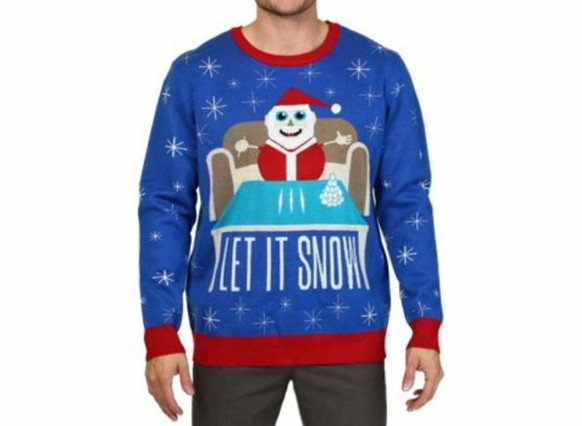 Lässt kein Raum für Spekulationen: Der Koks-Weihnachtsmann-Pulli von Walmart.