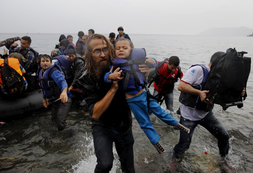 Täglich kommen Hunderte Flüchtlinge via Griechenland in die EU, wie hier auf Lesbos