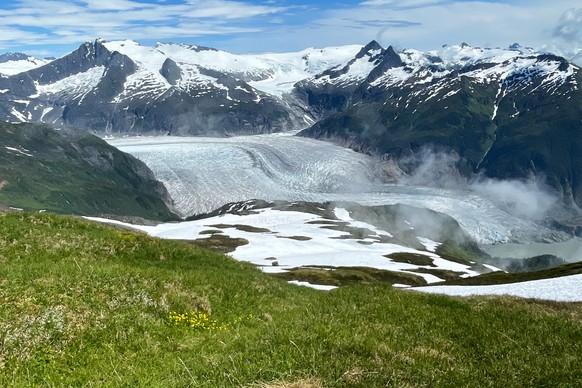The Mendenhall Glacier is seen from Mount McGinnis, Aug. 1, 2026, in Juneau, Alaska. (AP Photo/Becky Bohrer)
Alaska Daily Life