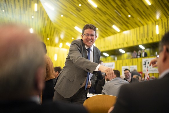 Parteipraesident Albert Roesti, aufgenommen an der Delegiertenversammlung der SVP Schweiz, am Samstag, 30. Maerz 2019, in Amriswil. (KEYSTONE/Gian Ehrenzeller)