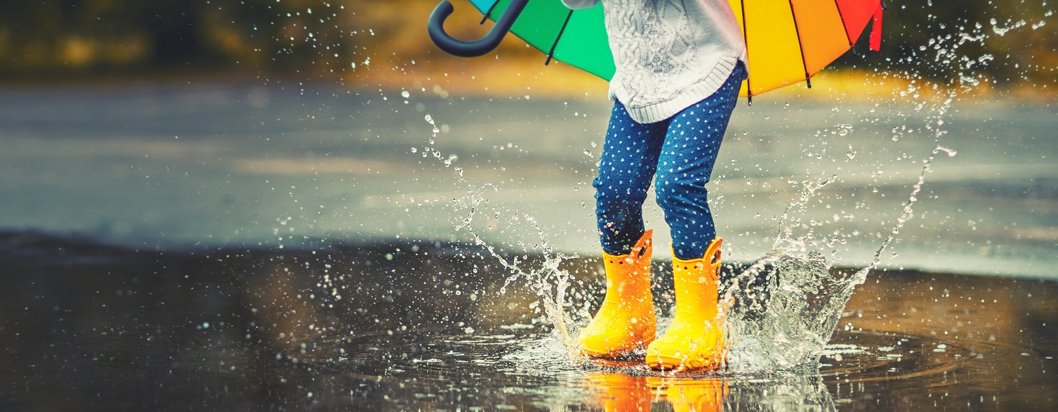 Gummistiefel Regenschirm Regen