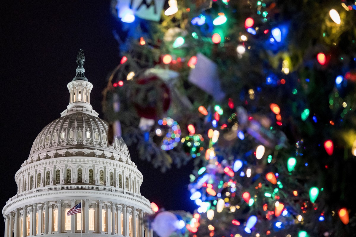 The 2017 Capitol Christmas Tree is lit on the West Lawn of the U.S. Capitol, Wednesday, Dec. 6, 2017, in Washington. The Capitol Christmas Tree has been a tradition since 1964, and this year's tr ...