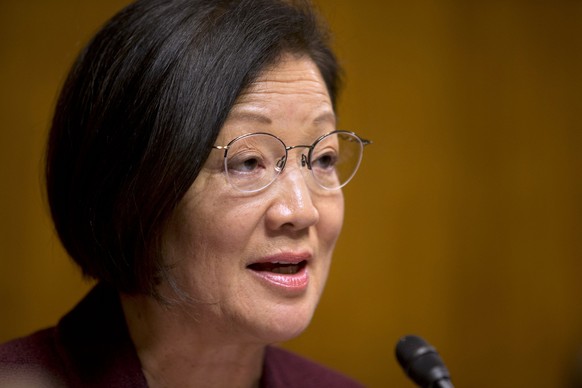 FILE - In this March 18, 2013 file photo, Sen. Mazie Hirono, D-Hawaii speaks on Capitol Hill in Washington. A congressional stalemate over funding for the Homeland Security Department deepened Thursda ...