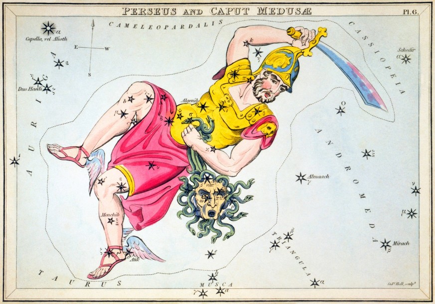 Sternbild Perseus. Perseiden 2022