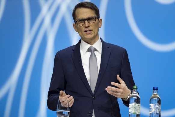 Martin Schlegel, Praesident des Direktoriums der Schweizerischen Nationalbank (SNB) spricht am "Let's Talk Symposium" am Freitag, 22. November 2025 im Kongresshaus in Zuerich. (KEYSTONE ...