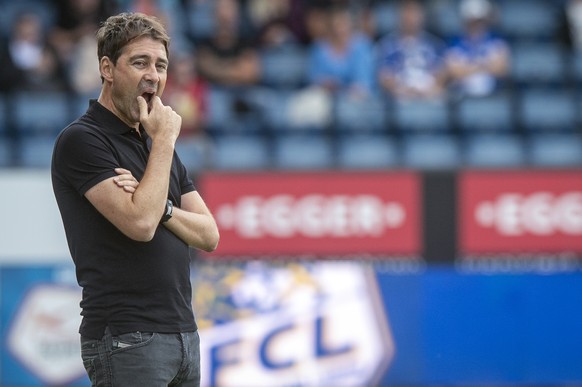 Luzerns Trainer Rene Weiler beim Fussballspiel der Super League FC Luzern gegen Neuchatel Xamax FCS , am Samstag, 21. Juli 2018 in der Swissporarena in Luzern. (KEYSTONE/Melanie Duchene)