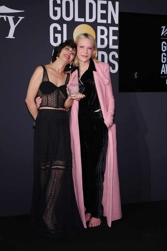 CANNES, FRANCE - MAY 19: Zar Amir Ebrahimi and Cate Blanchett attend the Variety and Golden Globes Breakthrough Artists Party at Cannes Film Festival on May 19, 2023 in Cannes, France. (Photo by Pierr ...