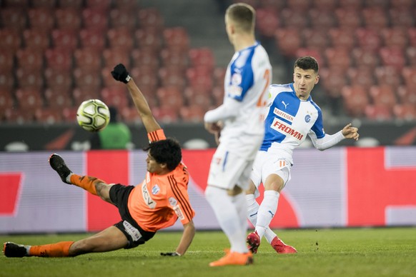 Grasshopper Rifet Kapic spielt den Ball im Fussball Meisterschaftsspiel der Super League zwischen dem Grasshopper Club Zuerich und dem FC Lausanne-Sport, am Samstag, 3. Maerz 2018 in Zuerich. (KEYSTON ...