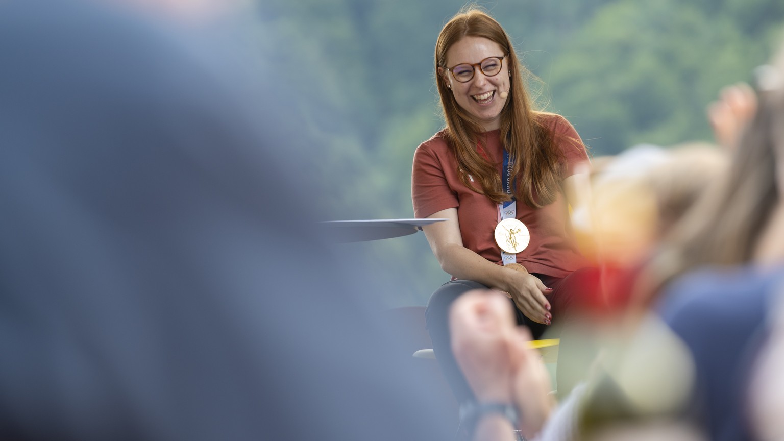 Olympiasiegerin Nina Christen wird offiziell Empfangen sowie geehrt durch den Schweizer Schiesssportverband und die Gemeinde Wolfenschiessen, am Freitag 13. August 2021 in Wolfenschiessen. Die Sportsc ...