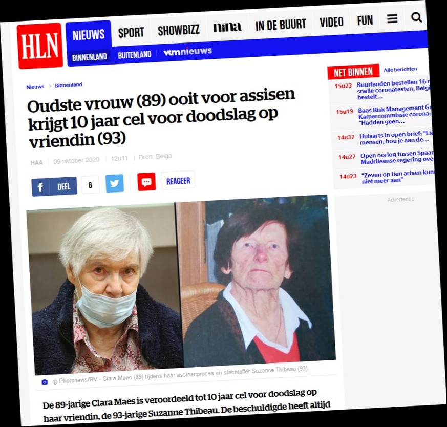 Die belgische Boulevardzeitung HLN berichtete über den Fall. 