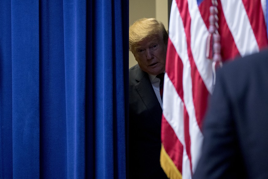 President Donald Trump arrives for a Opportunity Zone conference with state, local, tribal, and community leaders South Court Auditorium of the Eisenhower Executive Office Building, on the White House ...