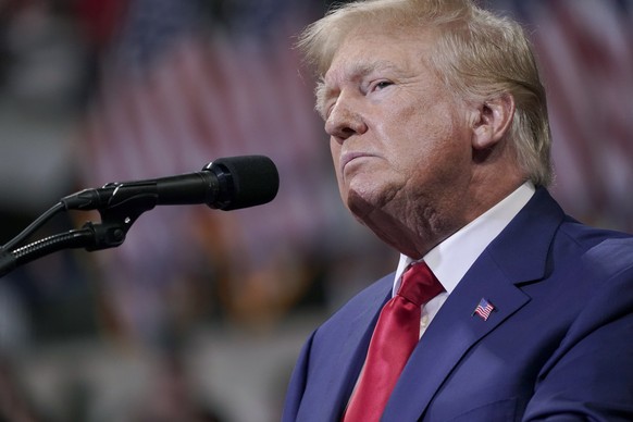 FILE - Former President Donald Trump speaks at a rally in Wilkes-Barre, Pa., Sept. 3, 2022. Lawyers for former President Trump say a criminal investigation into the presence of top-secret information  ...