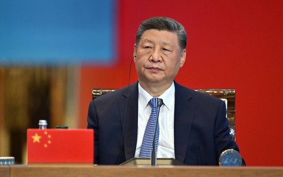 epa12181278 A handout picture made available by Kazakhstan&#039;s Presidential Press Office shows Chinese President Xi Jinping during the &#039;Central Asia - China&#039; summit in Astana, Kazakhstan, ...