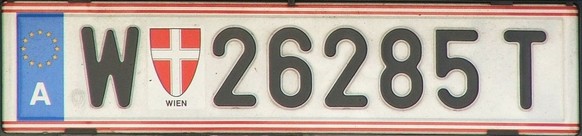 Auto Nummernschild Österreich