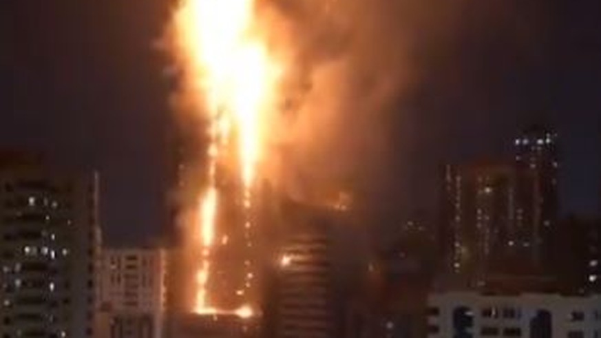 Inferno In The United Arab Emirates High Rise Building Is On Fire World Today News