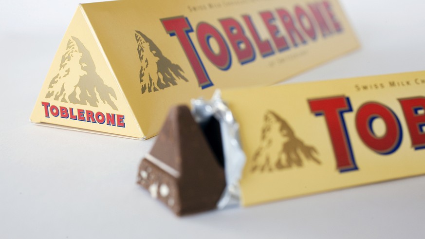 Toblerone Schokolade, aufgenommen am 17. Januar 2008. Die Schweizer Schokolade Toblerone feiert nach Angaben von Kraft Foods im 2008 ihren 100. Geburtstag. Erfinder Theodor Tobler hat 1908 ein Spezial ...