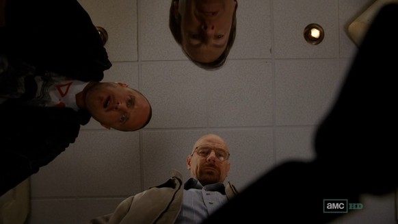 Die «Breaking Bad»-Serienfiguren Jesse Pinkman (links), Saul Goodman (oben) und Walter White.