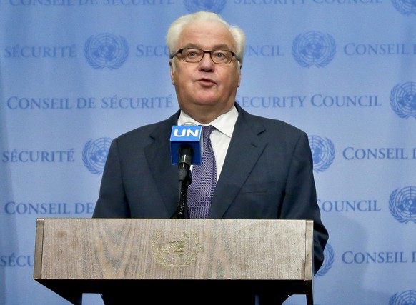 In this Oct. 6, 2016, photo, Russian U.N. Ambassador Vitaly Churkin speaks at U.N. headquarters. Russia&#039;s government lodged a formal complaint in September with the United Nations over a top U.N. ...