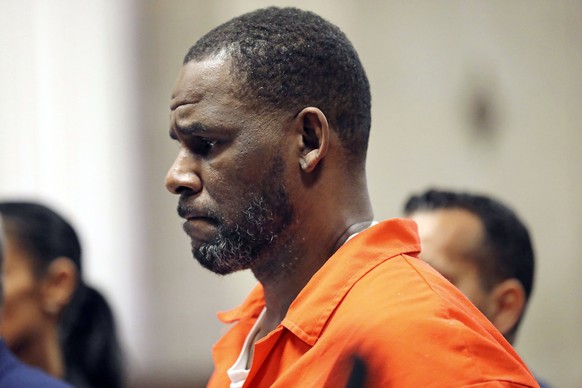 FILE - R. Kelly appears during a hearing at the Leighton Criminal Courthouse in Chicago, Sept. 17, 2019. R&amp;B legend R. Kelly is entering another phase of his well-publicized downward spiral with a ...