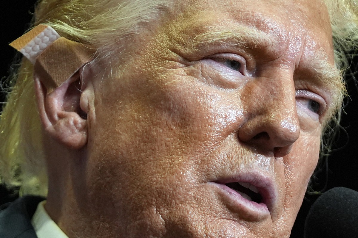 Republican presidential candidate former President Donald Trump speaks at a campaign rally, Saturday, July 20, 2024, in Grand Rapids, Mich. (AP Photo/Evan Vucci)
