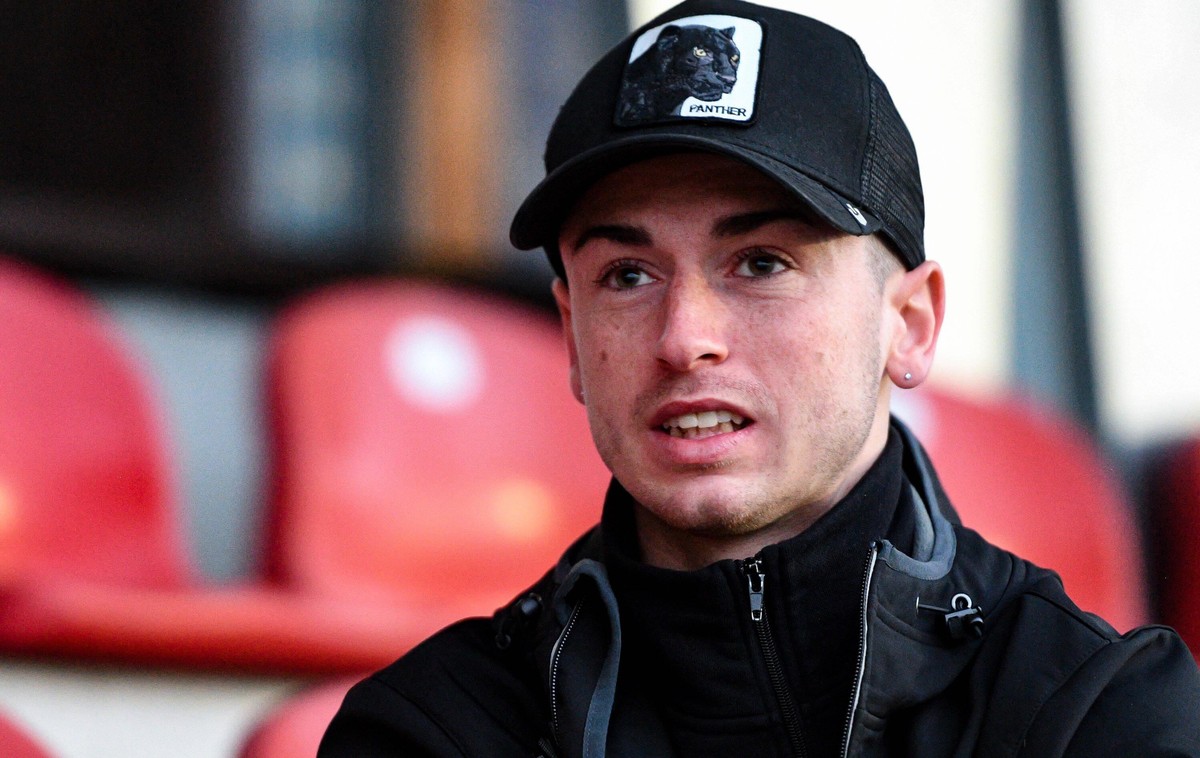 Lucas Scholl VfR Garching Einzelbild, Portrait, 11.03.2020, Garching Deutschland, Fussball, Regionalliga Bayern, VfR Garching, Interview Lucas Scholl *** Lucas Scholl VfR Garching single picture, port ...