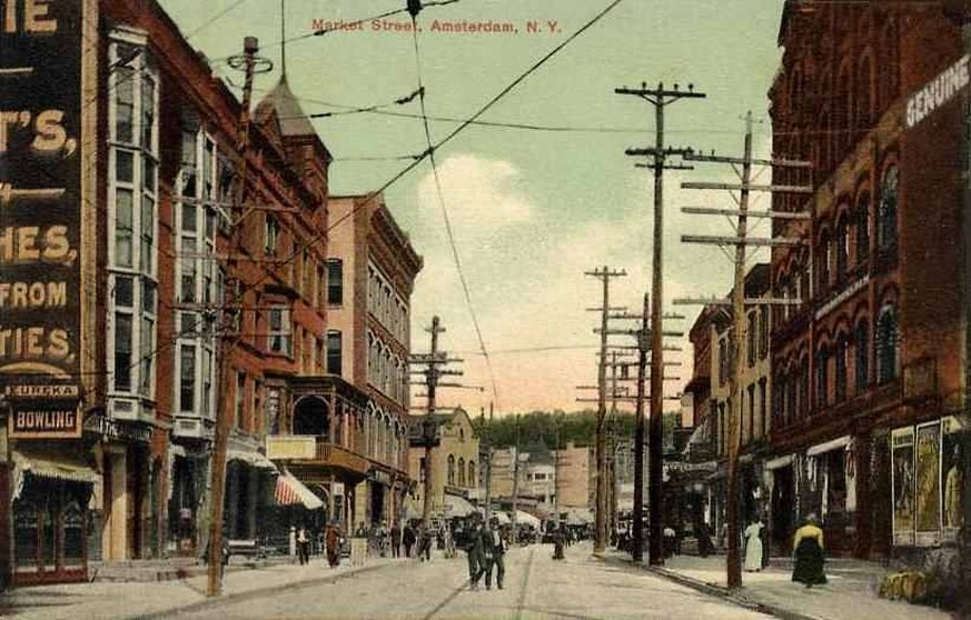 Zum Tod von Kirk Douglas: Market Street in Amsterdam (NY) 1909