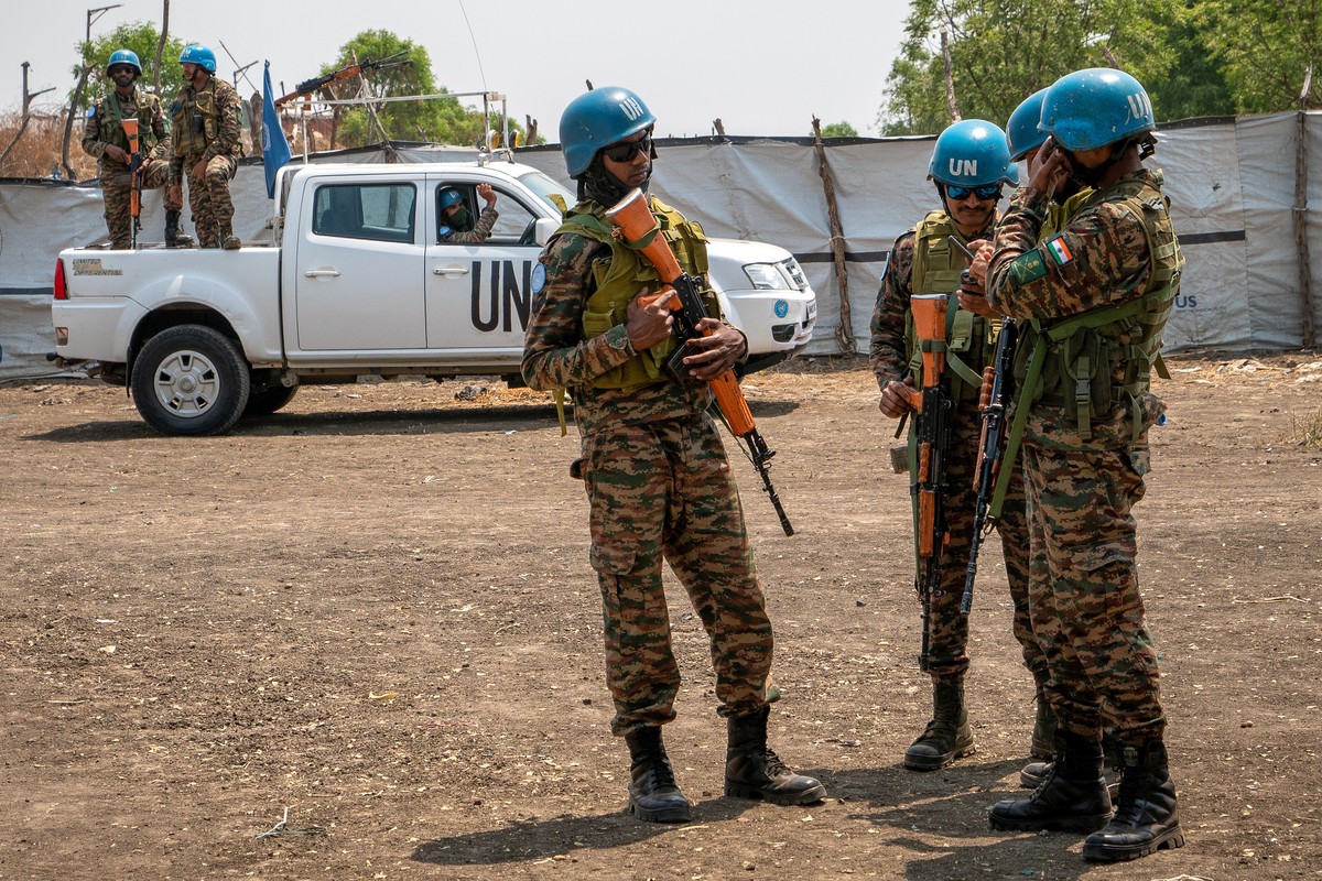 FILE - United Nations peacekeepers stand near an airstrip in Akobo, South Sudan, Saturday, Feb. 21, 2026. (AP Photo/Florence Miettaux, file)
South Sudan Fighting