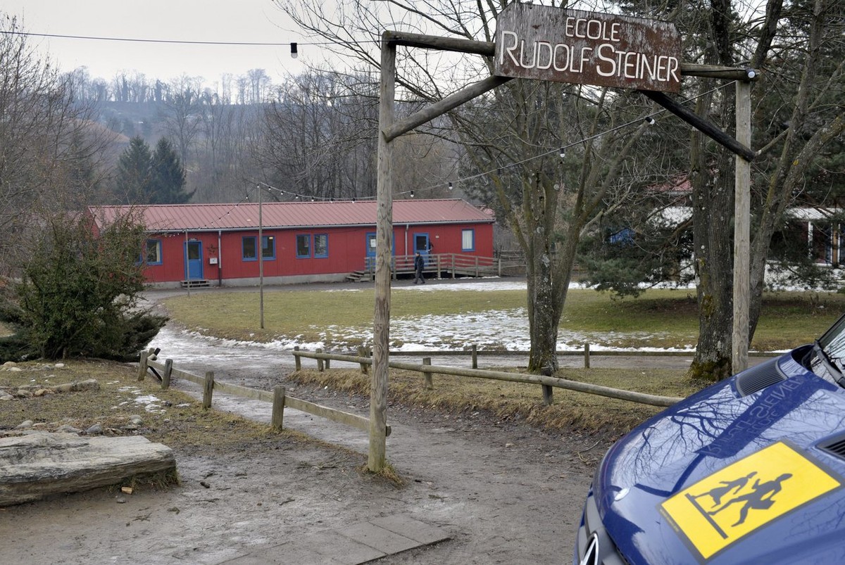 Les batiments de l' Ecole Rudolf Steiner, ou 17 cas de rougeole ont ete declare, photographies ce jeudi 5 fevrier 2009 a Crissier, Vaud. La rougeole aurait deja frappe une septantaine de fois en  ...