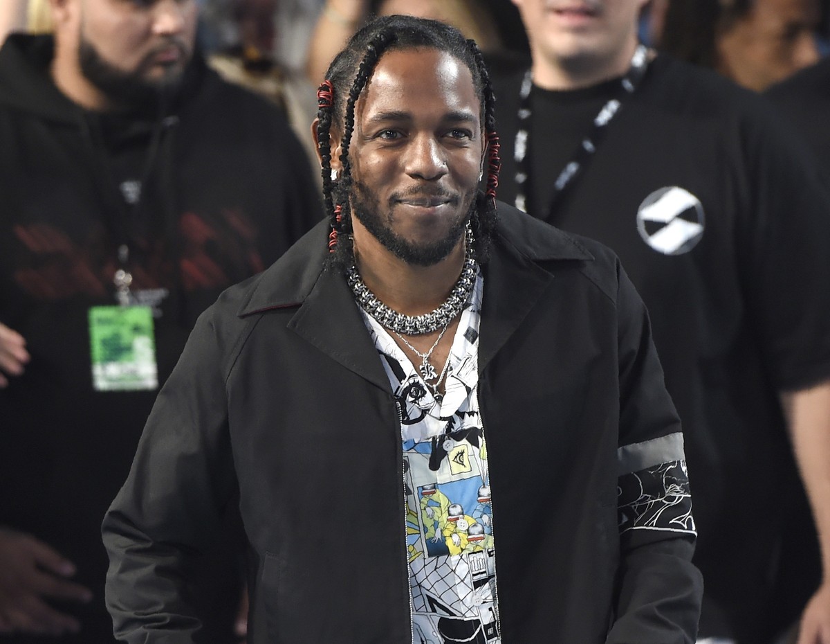 FILE - Kendrick Lamar arrives at the MTV Video Music Awards, on Aug. 27, 2017, in Inglewood, Calif. (Photo by Chris Pizzello/Invision/AP, File)
Kendrick Lamar